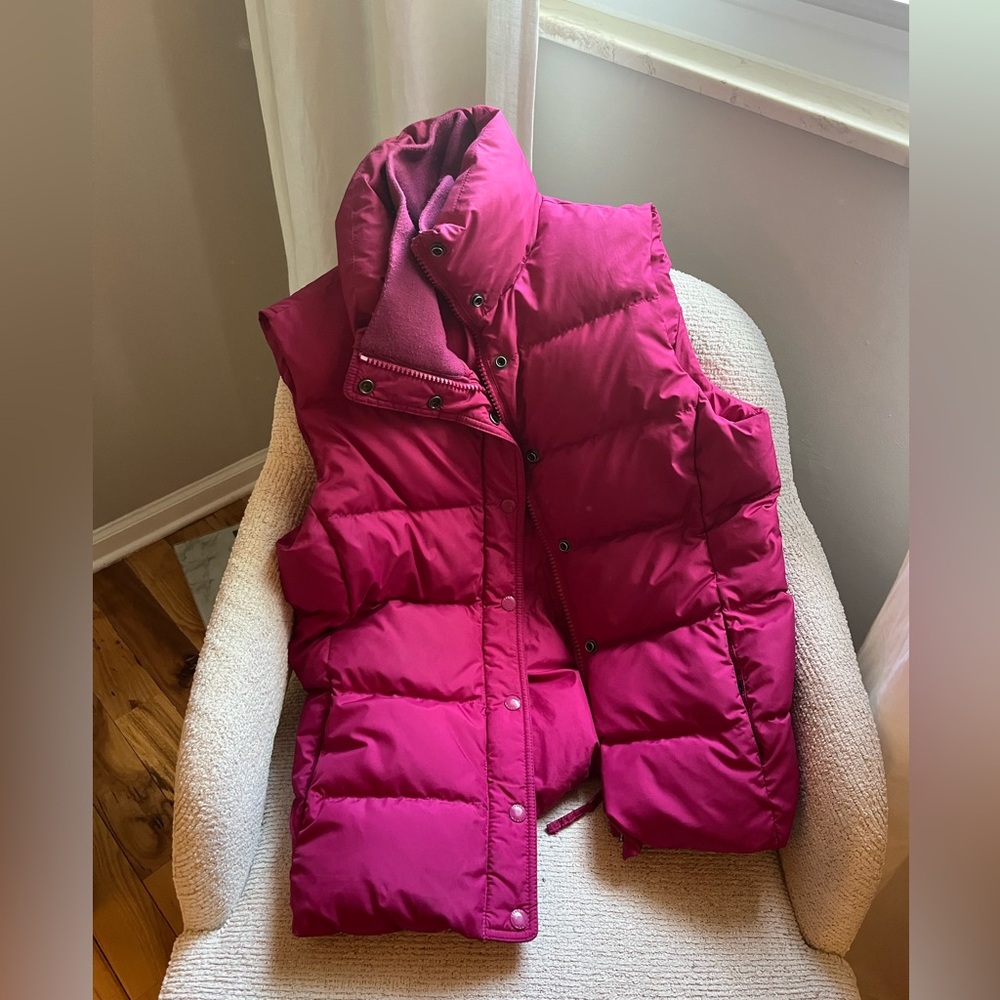 J. Crew Hot Pink Puffer Vest